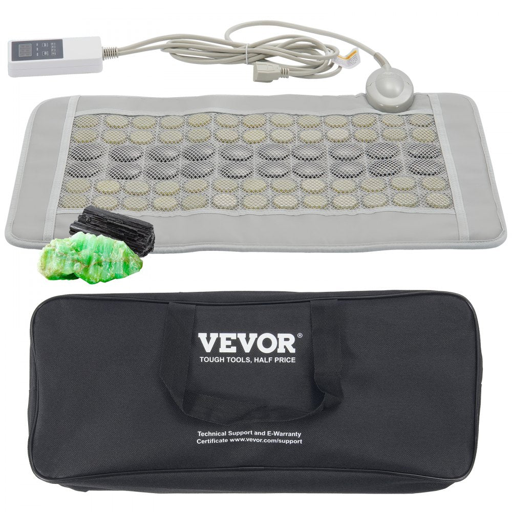 VEVOR Far Infrared Heating Pad 52 Natural Jade & 20 Tourmaline Stone Heating Pad 