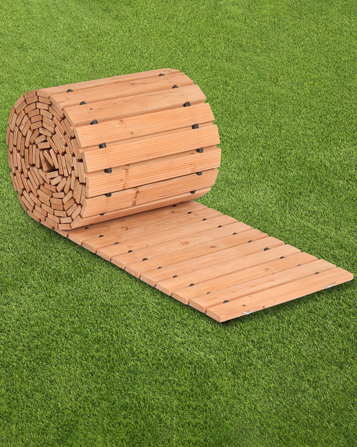 VEVOR 16 ft L x 17 in W Straight Wooden Garden Pathway Roll Out Garden Walkway 