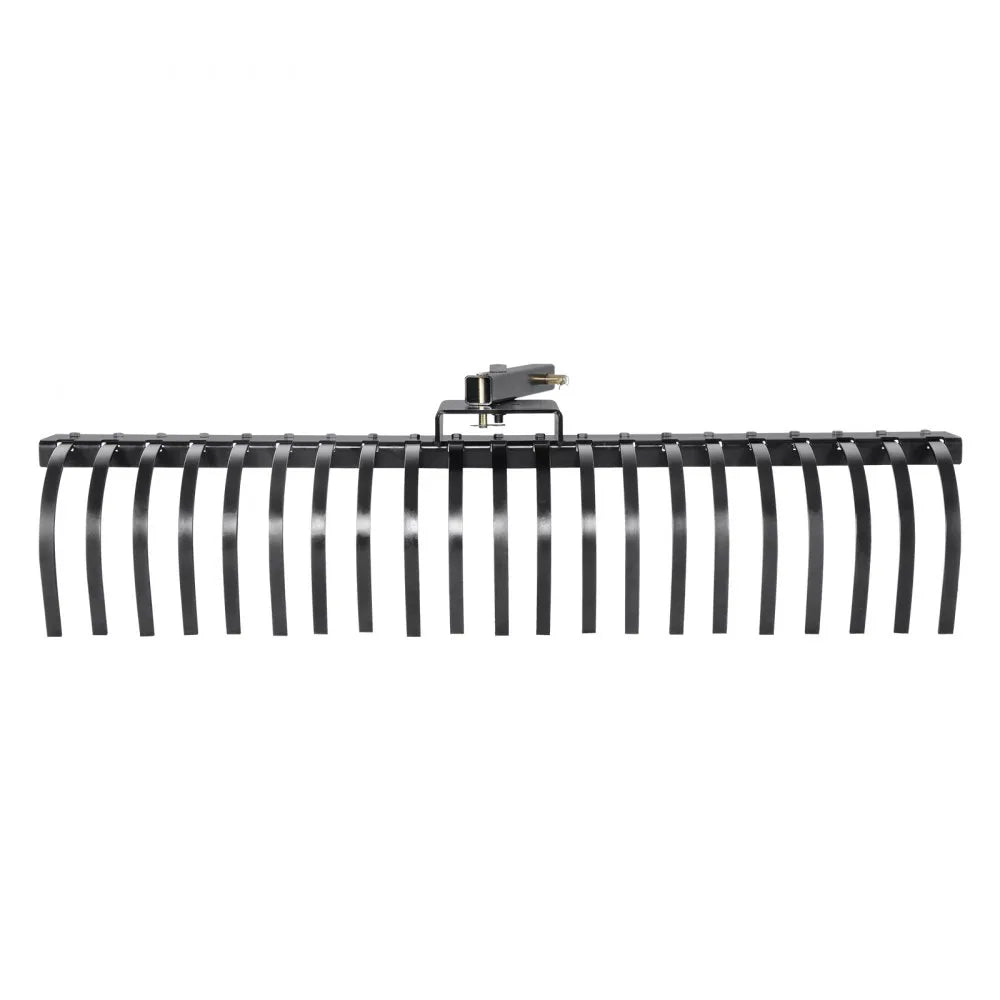 VEVOR Tow Behind Landscape Rake, 60" Tow Dethatcher with 21 Steel Coil Tines, Lawn Dethatcher Rake Attaches to 48" or 60" Toolbars and 3-point Suspension Systems, for Leaves, Pine Needles, and Grass