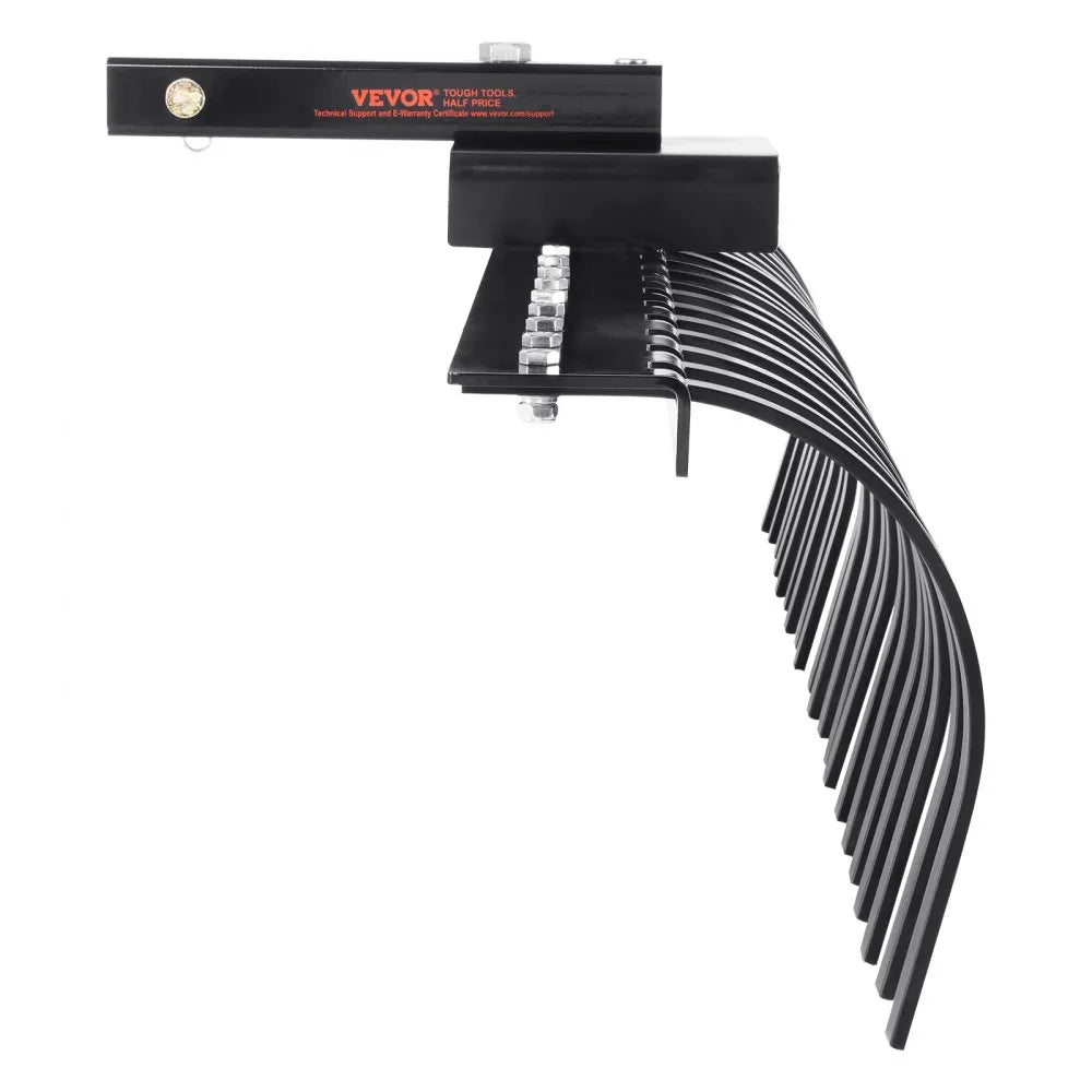 VEVOR Tow Behind Landscape Rake, 60" Tow Dethatcher with 21 Steel Coil Tines, Lawn Dethatcher Rake Attaches to 48" or 60" Toolbars and 3-point Suspension Systems, for Leaves, Pine Needles, and Grass