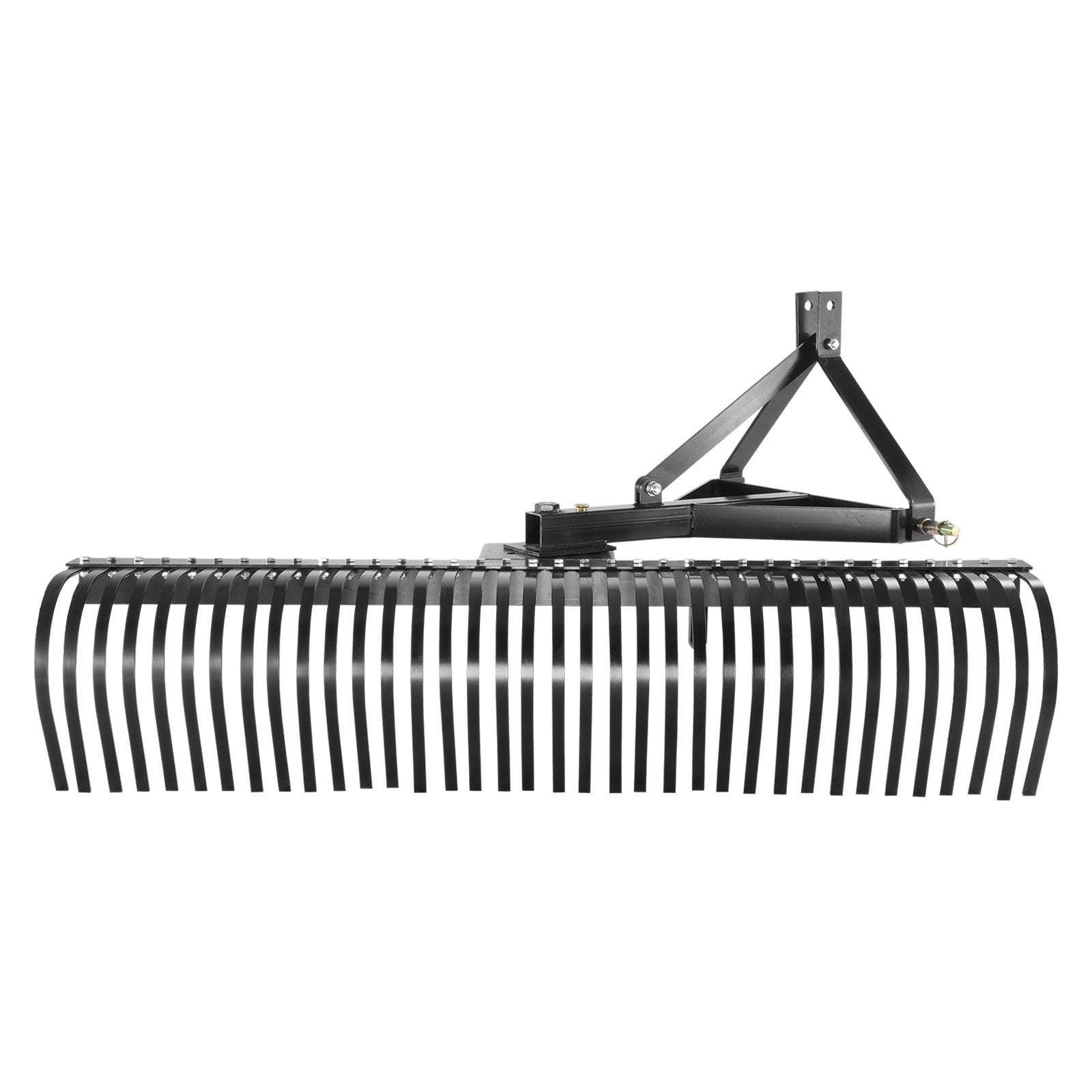 VEVOR Tow Behind Dethatcher, 72-inch Tow Dethatcher with 36 Steel Tines, 3-Point Lawn Dethatcher Rake with Attachments for Tractor, Landscape Rake for Garden, Farm, Grass 