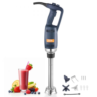 VEVOR Commercial Immersion Blender, 350W Heavy Duty Hand Mixer, 12 inch Stepless Variable Speed Mixer with Stainless Steel Blade, Multi-Purpose Portable Mixer for Soup, Sauces, Mashed Potatoes, Cream 