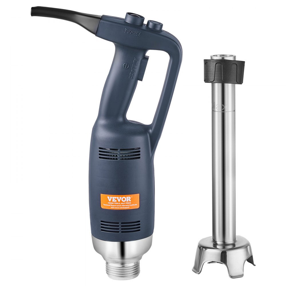 VEVOR Commercial Immersion Blender, 350W Heavy Duty Hand Mixer, 12 inch Stepless Variable Speed Mixer with Stainless Steel Blade, Multi-Purpose Portable Mixer for Soup, Sauces, Mashed Potatoes, Cream 