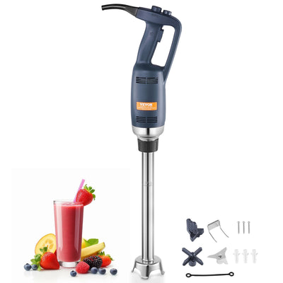 VEVOR Commercial Immersion Blender, 350W Heavy Duty Hand Mixer, 20 inch Stepless Variable Speed Mixer with Stainless Steel Blade, Multi-Purpose Portable Mixer for Soup, Sauces, Mashed Potatoes, Cream 