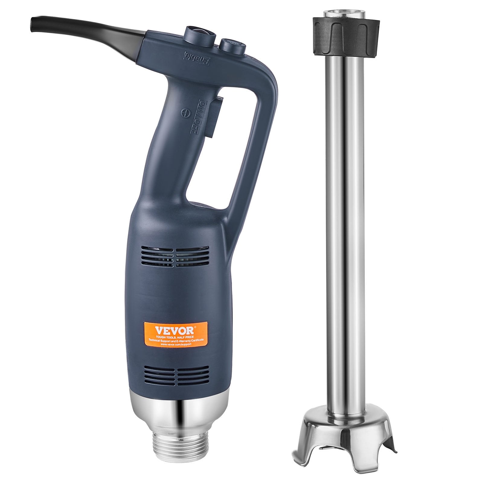 VEVOR Commercial Immersion Blender, 350W Heavy Duty Hand Mixer, 20 inch Stepless Variable Speed Mixer with Stainless Steel Blade, Multi-Purpose Portable Mixer for Soup, Sauces, Mashed Potatoes, Cream 