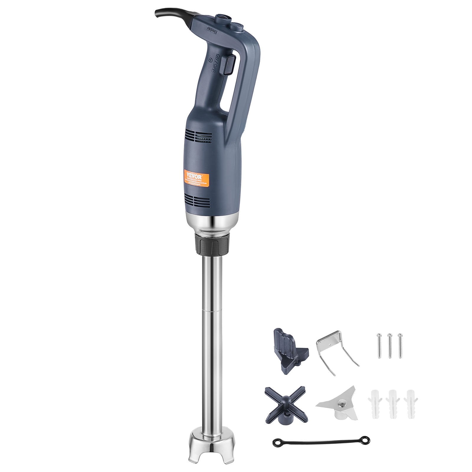VEVOR Commercial Immersion Blender, 350W Heavy Duty Hand Mixer, 20 inch Stepless Variable Speed Mixer with Stainless Steel Blade, Multi-Purpose Portable Mixer for Soup, Sauces, Mashed Potatoes, Cream 