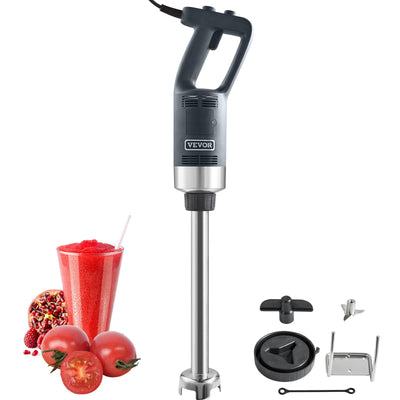 VEVOR Commercial Immersion Blender, 750W 16" Heavy Duty Hand Mixer, Variable Speed Kitchen Stick Mixer with 304 Stainless Steel Blade, Multi-Purpose Portable Mixer for Soup, Smoothie, Puree, Baby Food 