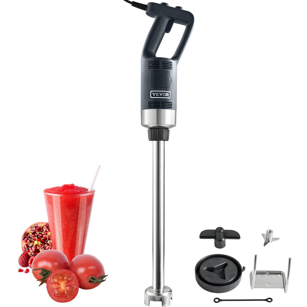 VEVOR Commercial Immersion Blender, 500 Watt Heavy Duty Hand Mixer, Variable Speed Kitchen Stick Mixer with 304 Stainless Steel Blade, Multi-Purpose Portable Mixer for Soup, Smoothie, Puree, Baby Food 