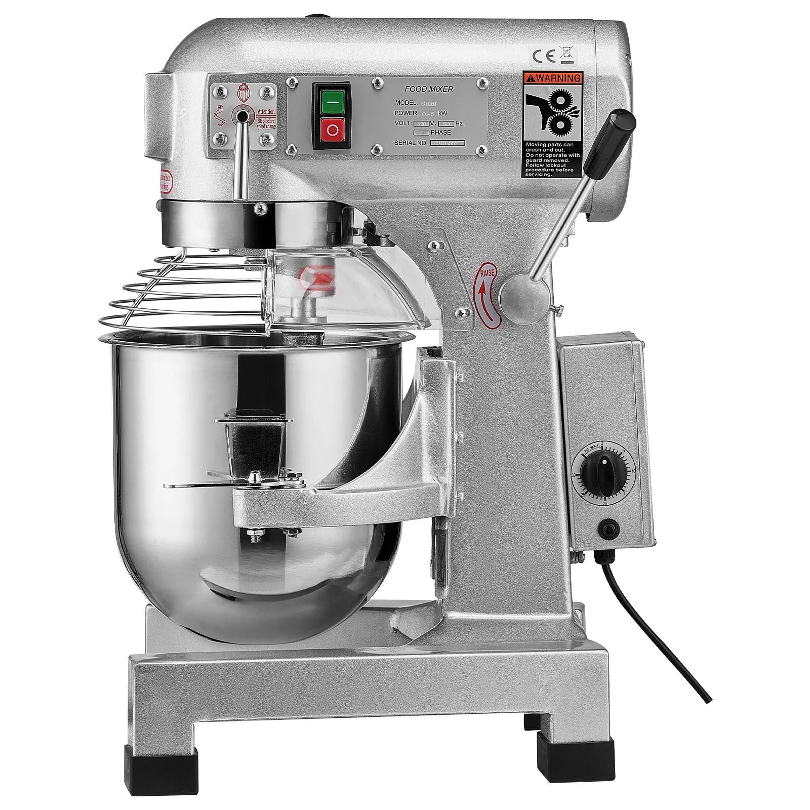VEVOR Commercial Food Mixer 14L 3-Speed Stand Dough Mixer 550W for Restaurant