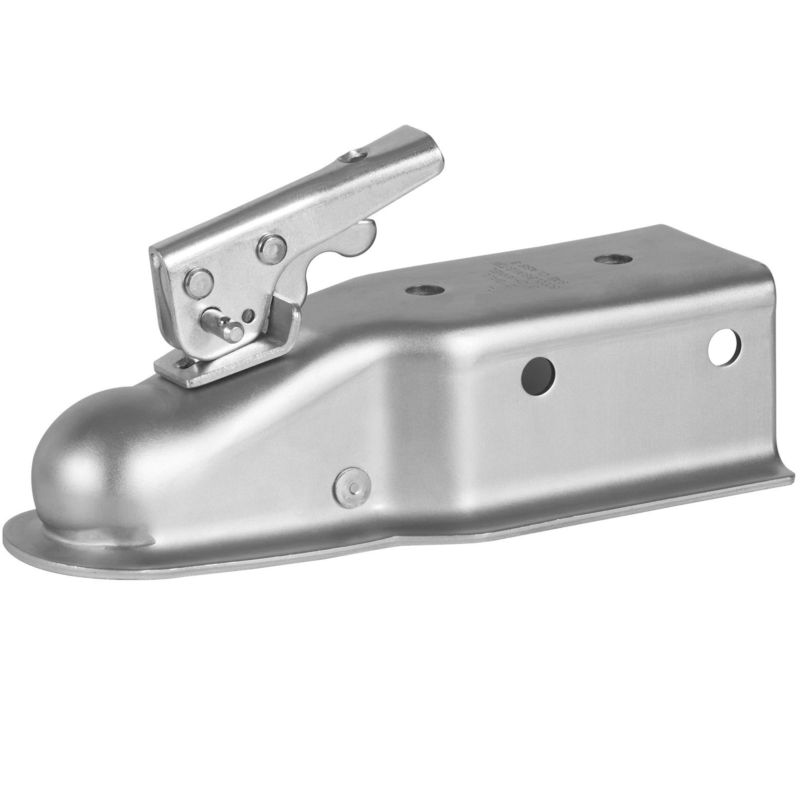 VEVOR Straight Trailer Coupler, for 2-Inch Hitch Ball, 3-Inch Channel, 5000 lbs Capacity, Heavy Duty Trailer Tongue Coupler, Ideal for Towing Station Wagons, Pickup Trucks, SUVs, Zinc Plated Surface 