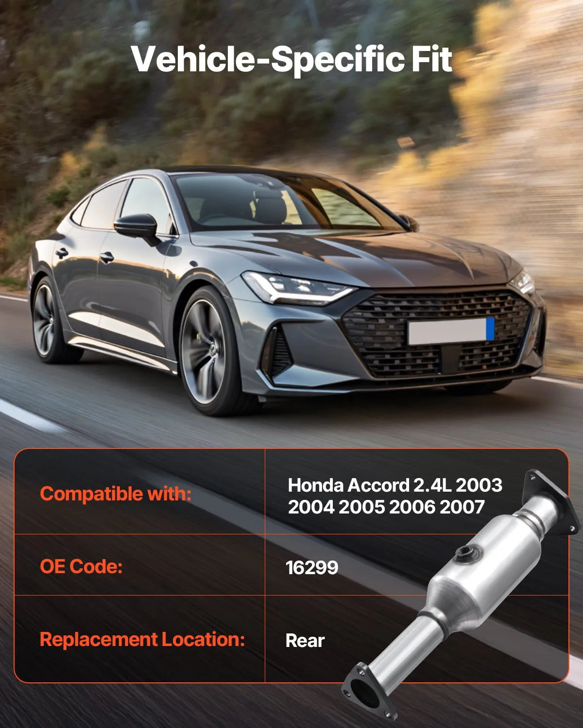 VEVOR Catalytic Converter Compatible with Honda Accord 2.4L 2003-2007 2.4L L4