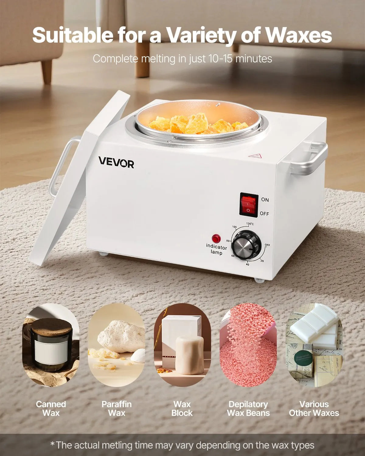 VEVOR Single Wax Warmer 3000ML 300W Professional Wax Heater Pot for Hair Removal