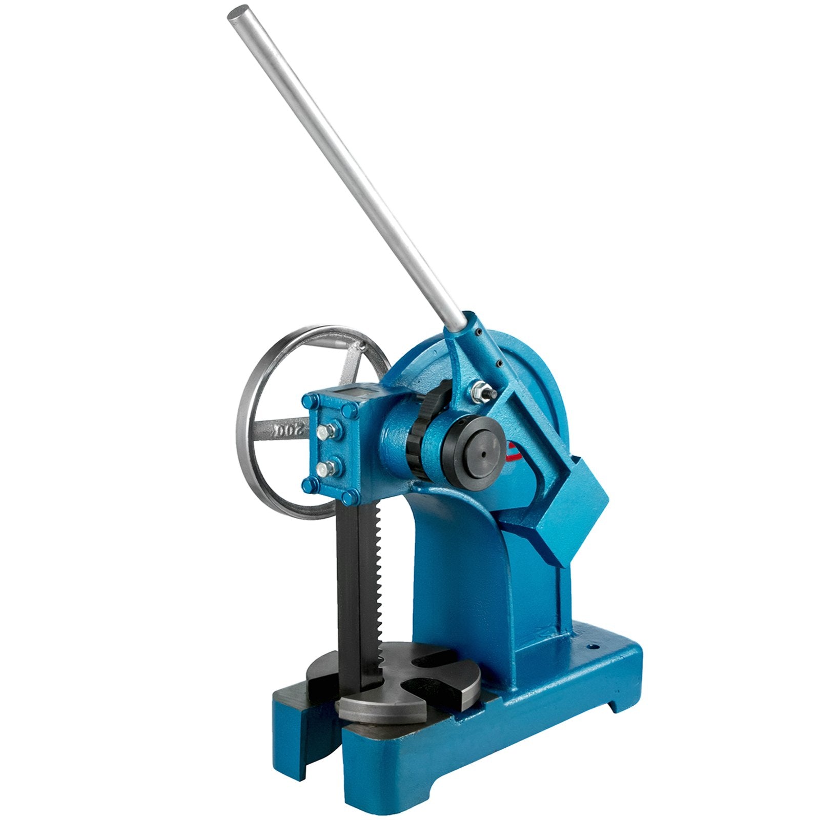 VEVOR Heavy Duty Arbor Press 3 Ton, Ratchet Leverage Arbor Press with Handwheel, Manual Desktop Metal Arbor Press 21.5 Inch Max. Working Height, for Riveting Punching Holes 
