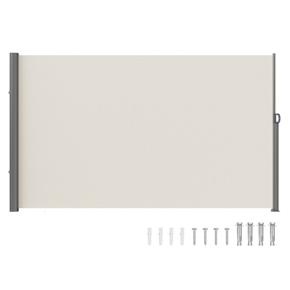 Retractable Side Awning Patio Screen Retractable Fence 71x118inch Privacy Screen 