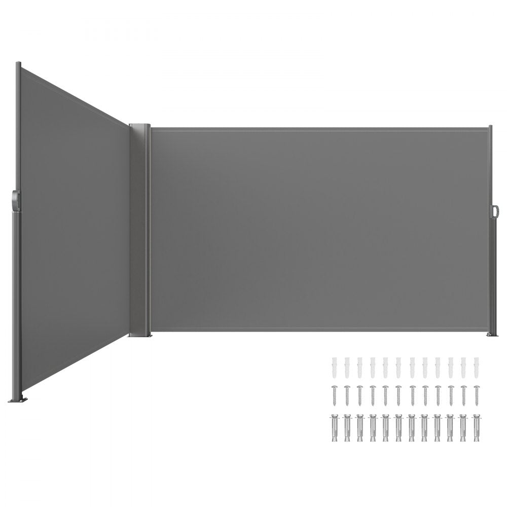 Retractable Side Awning Patio Screen Retractable Fence 71x236inch Privacy Screen 