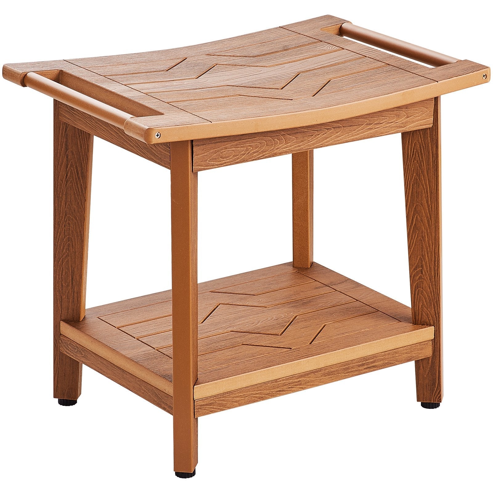 VEVOR Poly Lumber Shower Bench 21 x 14 x 18.5 in Shower Stool Chair for Bathroom 