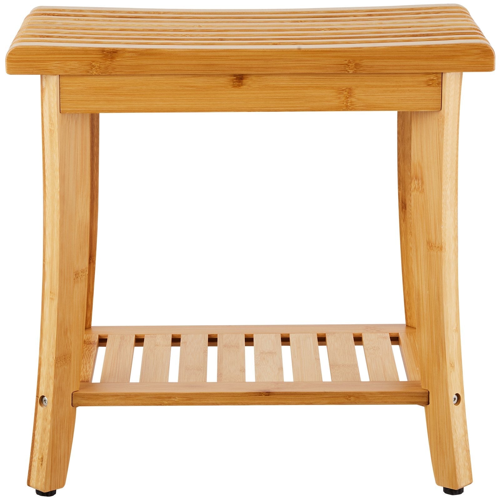 VEVOR Bamboo Shower Bench 19.1 x 11.3 x 18.3 in Shower Stool Chair for Bathroom 