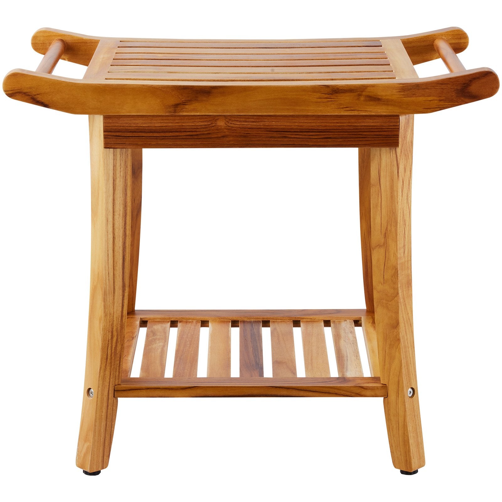 VEVOR Teak Shower Bench 22 x 14.4 x 18.5 in Wood Shower Stool Chair for Bathroom 