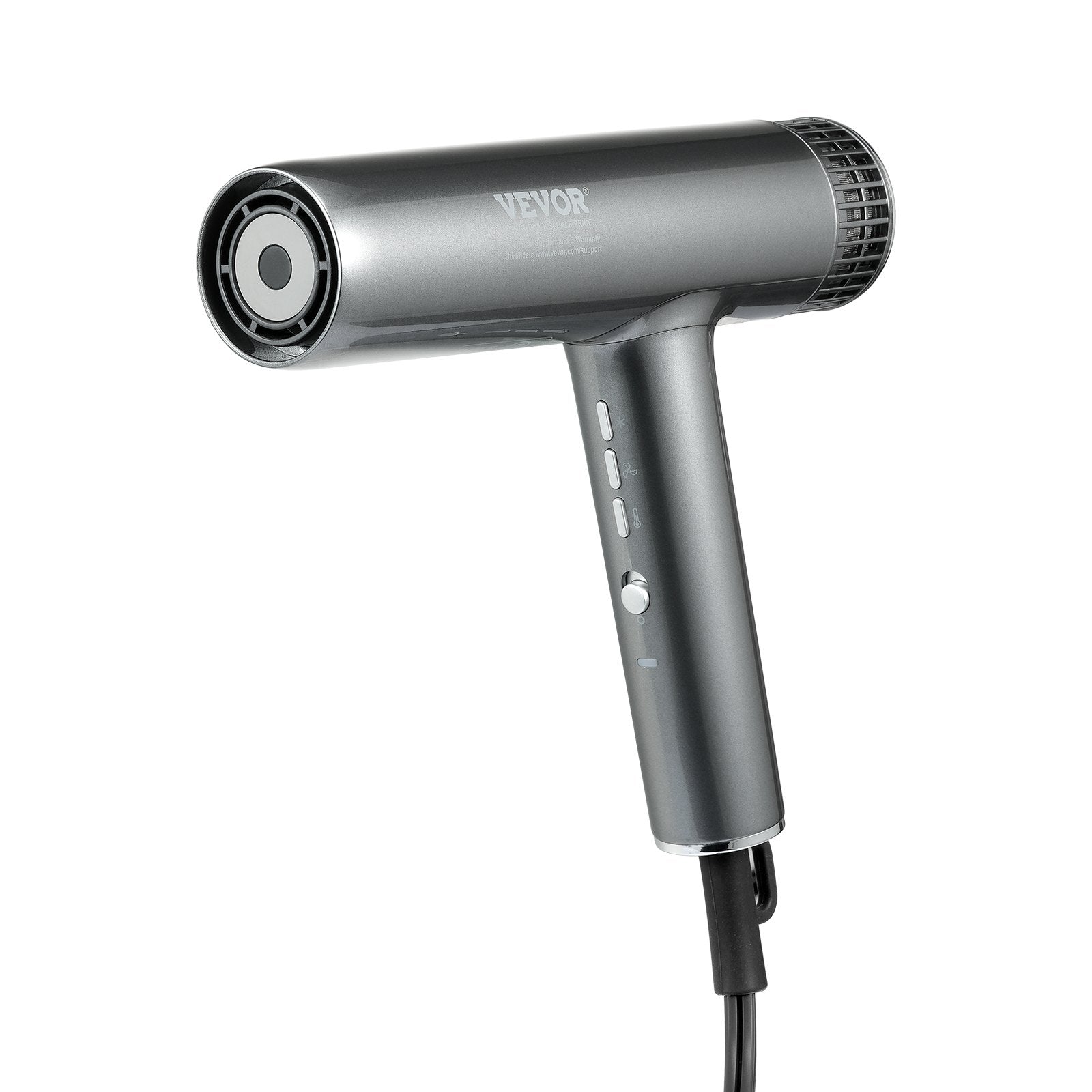 VEVOR Professional Hair Dryer, 3.0 Million Negative Ions Blow Dryer, 98,000RPM High-Speed Brushless Motor, 3 Temp & 3 Speeds, Lightweight Salon Hair Blow Dryers with Nozzles & Diffuser for Home Travel 