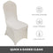 VEVOR Stretch Spandex Folding Chair Covers, Universal Fitted Chair Cover, Removable Washable Protective Slipcovers, for Wedding, Holiday, Banquet, Party, Celebration, Dining (100PCS Ivory White)