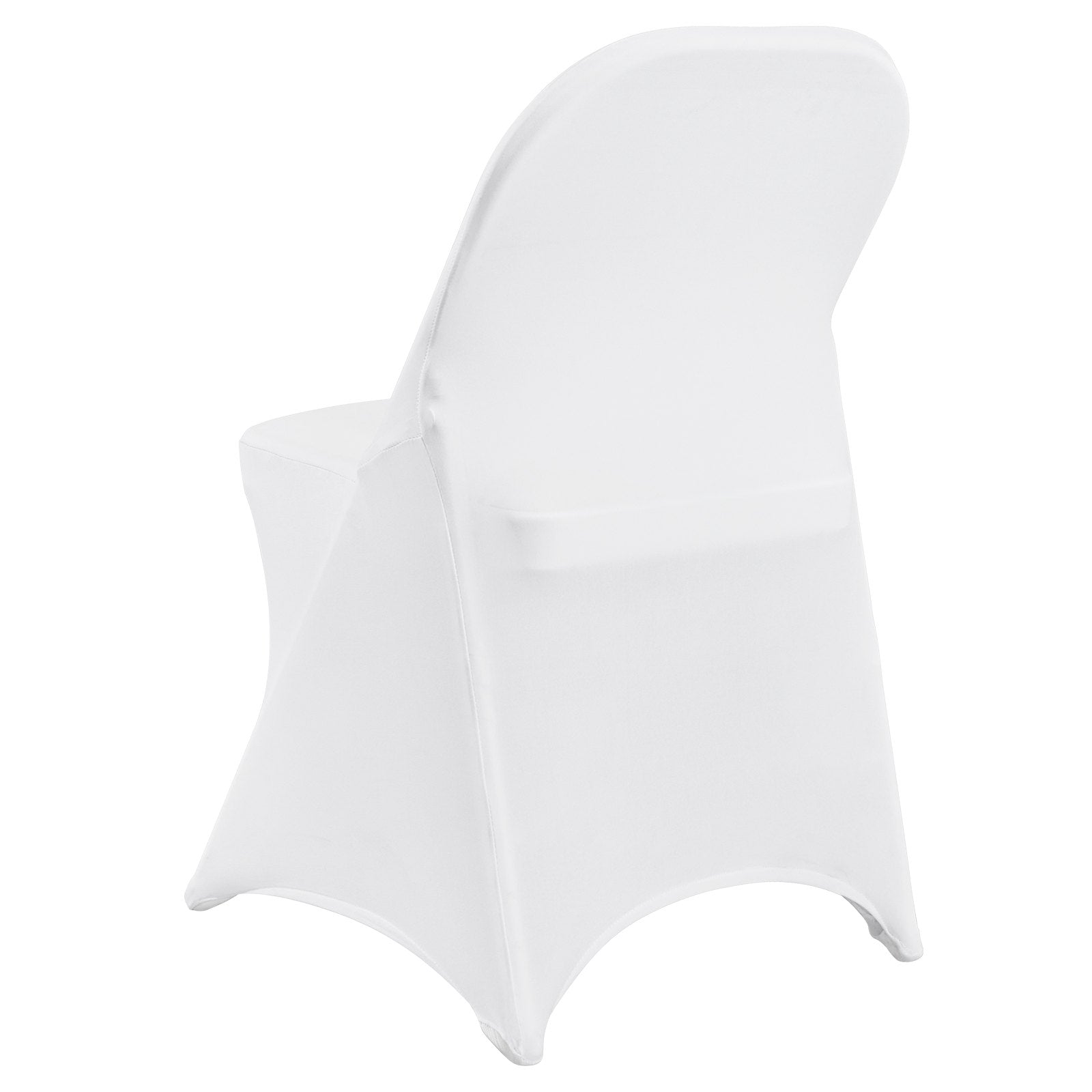 VEVOR White Stretch Spandex Chair Covers - 12 PCS, Folding Kitchen Chairs Cover, Universal Washable Slipcovers Protector, Removable Chair Seat Covers, for Wedding Party Dining Room Banquet Event 