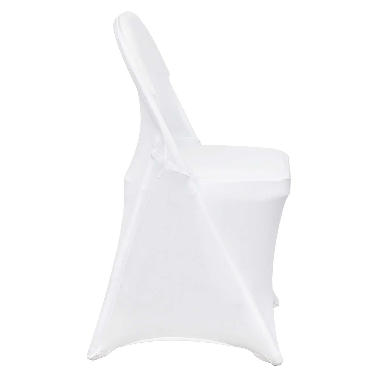 VEVOR White Stretch Spandex Chair Covers - 12 PCS, Folding Kitchen Chairs Cover, Universal Washable Slipcovers Protector, Removable Chair Seat Covers, for Wedding Party Dining Room Banquet Event 
