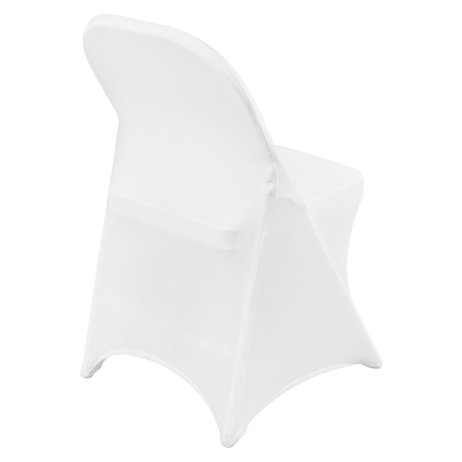 VEVOR White Stretch Spandex Chair Covers - 12 PCS, Folding Kitchen Chairs Cover, Universal Washable Slipcovers Protector, Removable Chair Seat Covers, for Wedding Party Dining Room Banquet Event 
