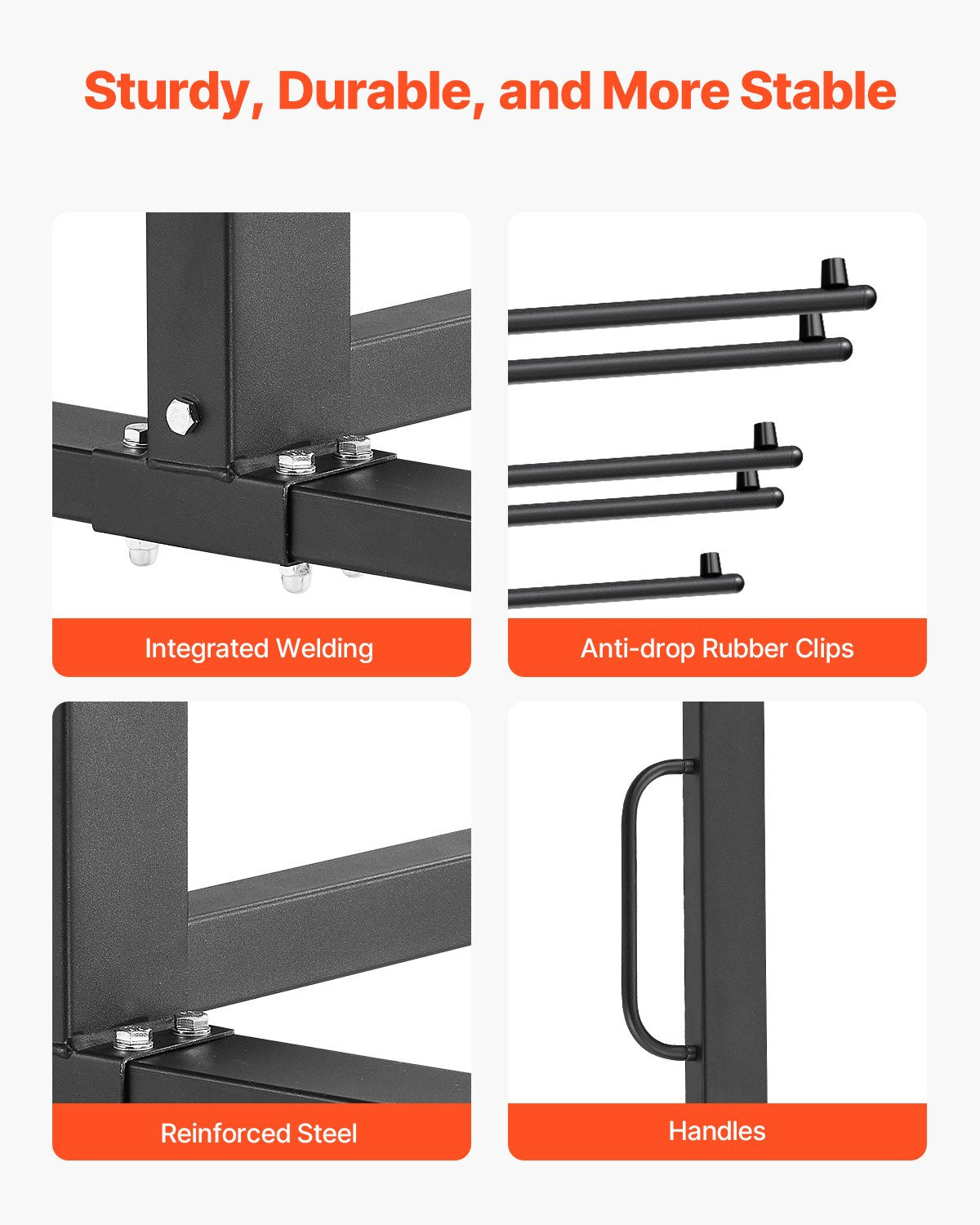 VEVOR Folding Chair Rack Cart for 42 Chairs or 12 Tables of 400 LBS with Wheels 