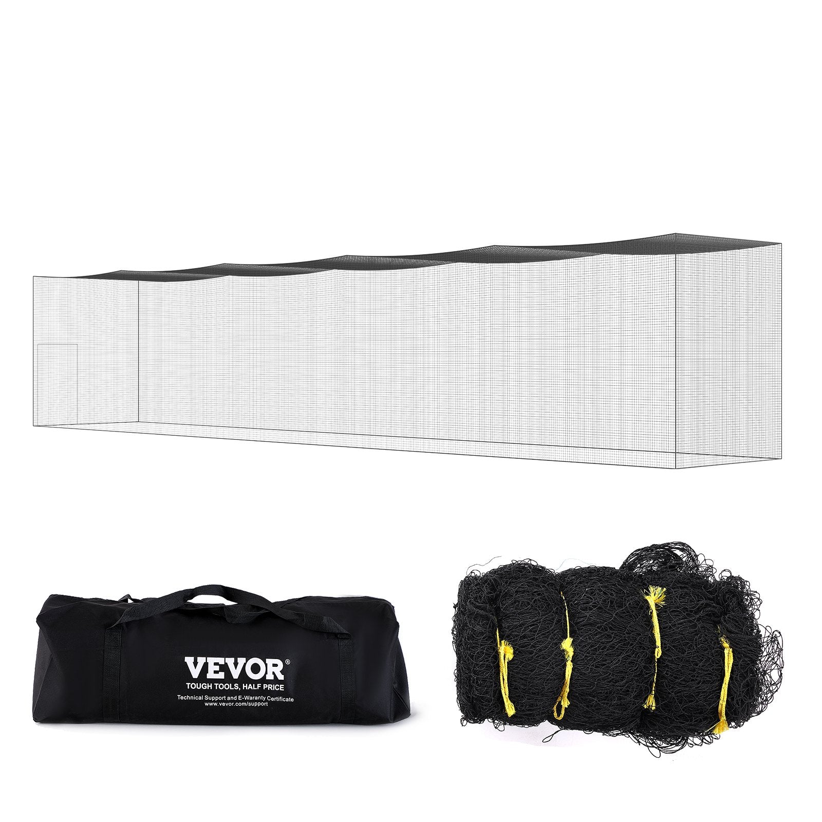 VEVOR Baseball Batting Netting, Professional Softball Baseball Batting Hitting Training Net, Practice Portable Pitching Cage Net with Door & Carry Bag, Heavy Duty Enclosed PE Netting, 70FT (NET ONLY) 