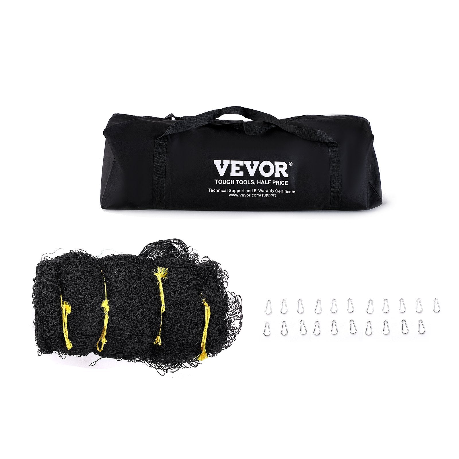 VEVOR Baseball Batting Netting, Professional Softball Baseball Batting Hitting Training Net, Practice Portable Pitching Cage Net with Door & Carry Bag, Heavy Duty Enclosed PE Netting, 70FT (NET ONLY) 
