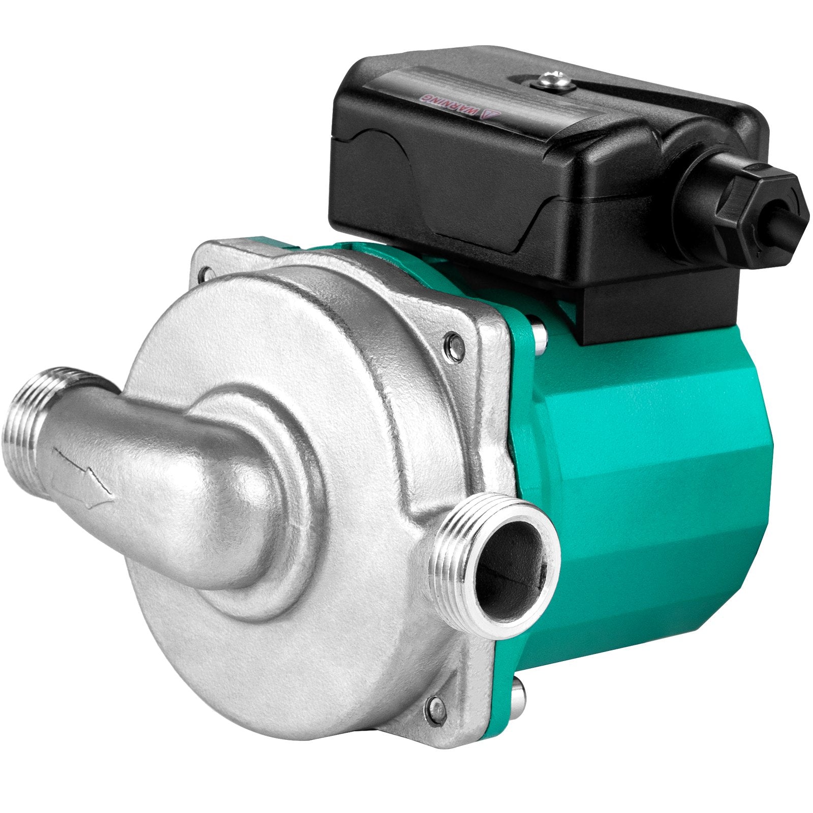 VEVOR Recirculating Pump, 93W 110V Water Circulator Pump, Automatic Start Circulating Pump NPT 3/4" w/Brass Fittings, Stainless Steel Pump Head, Three Speed Control for Electric Water Heater System 