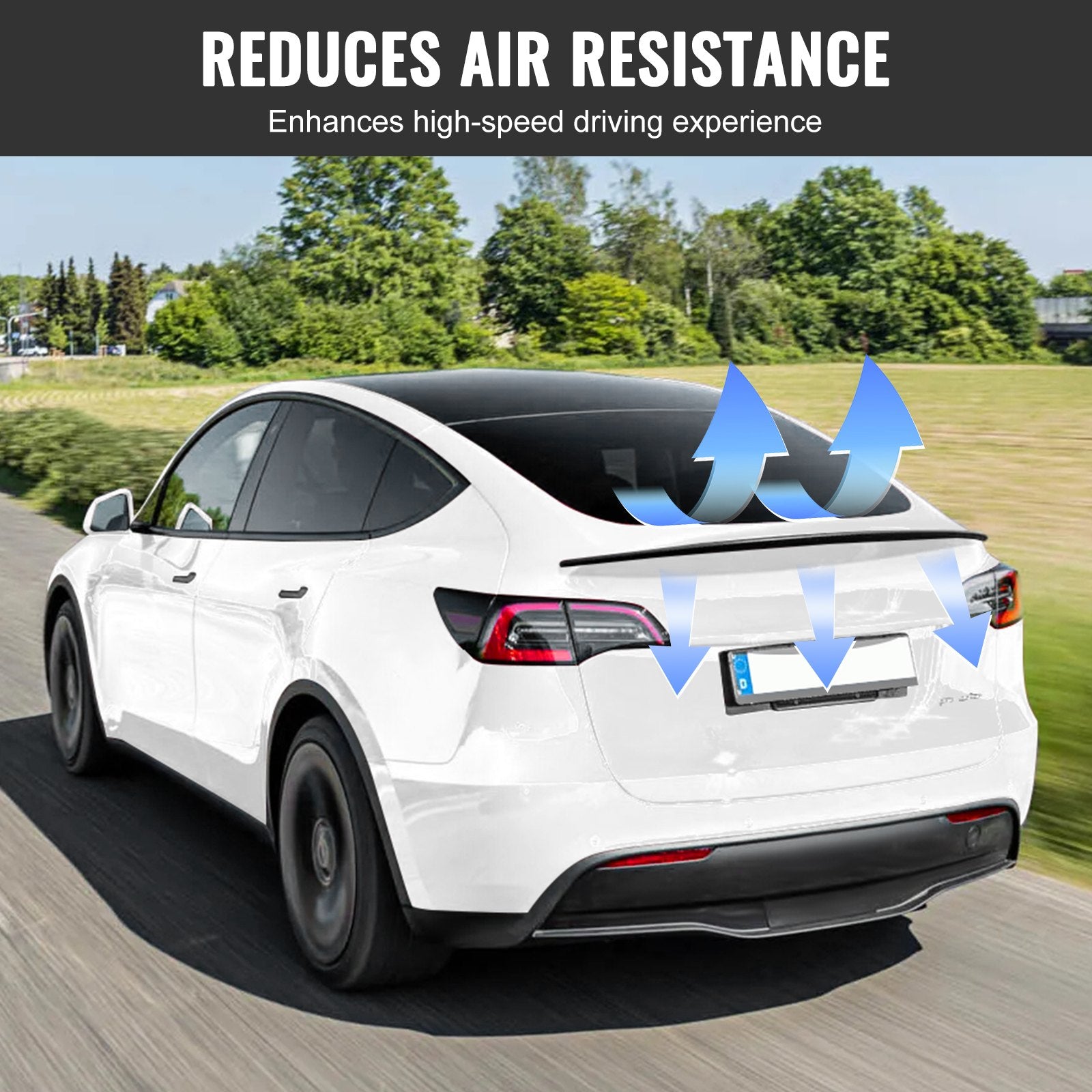 VEVOR Rear Spoiler 47.2'' GT Style Trunk Wing Compatible with Tesla Model Y 