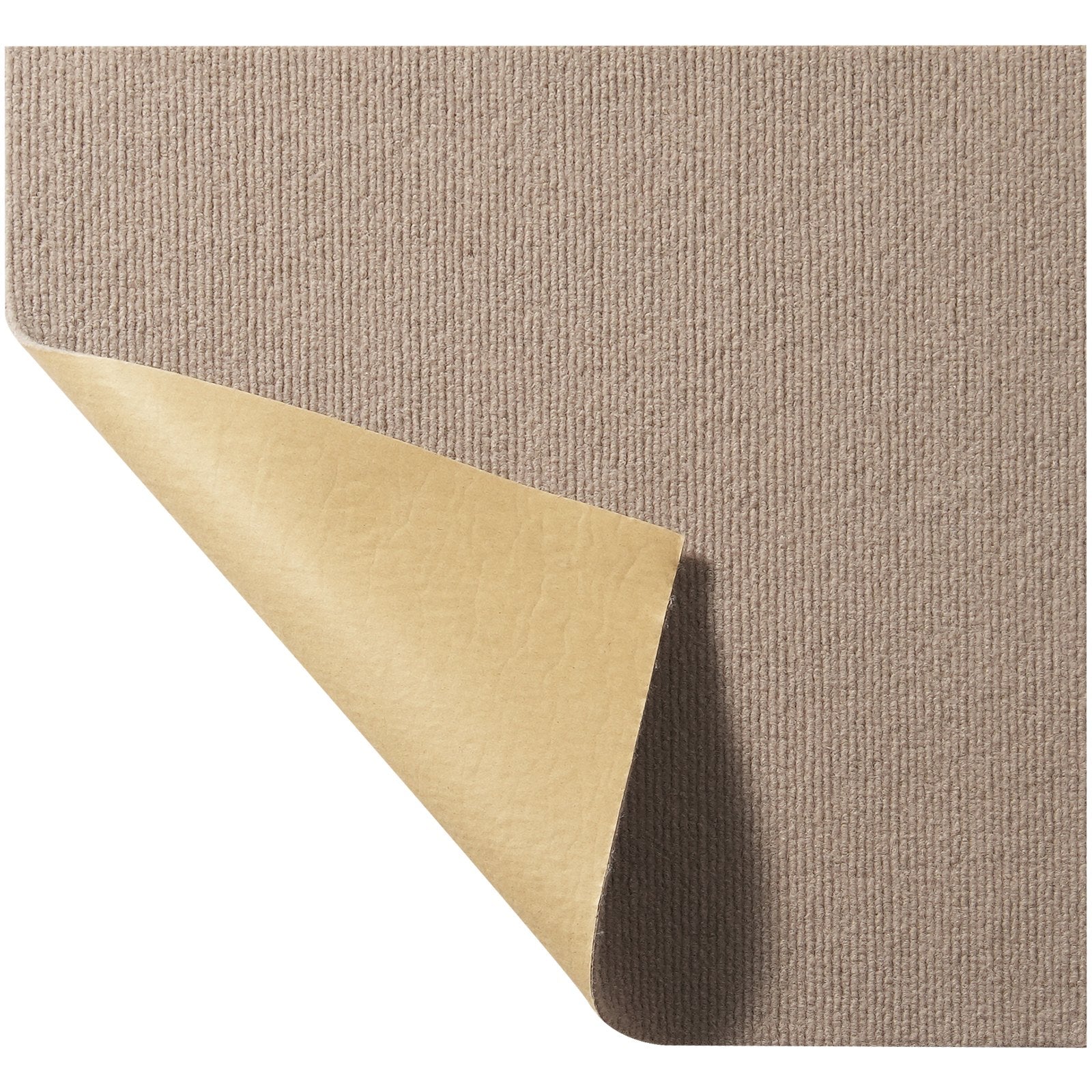 VEVOR Carpet Tiles Peel and Stick, 18” x 18” Squares Self Adhesive Carpet Floor Tile, Soft Padded Carpet Tiles, Easy Install DIY for Bedroom Living Room Indoor Outdoor (10 Tiles, Light Brown) 