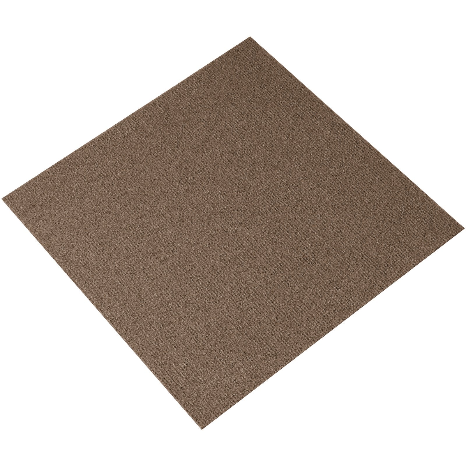 VEVOR Carpet Tiles Peel and Stick, 18” x 18” Squares Self Adhesive Carpet Floor Tile, Soft Padded Carpet Tiles, Easy Install DIY for Bedroom Living Room Indoor Outdoor (10 Tiles, Dark Brown) 