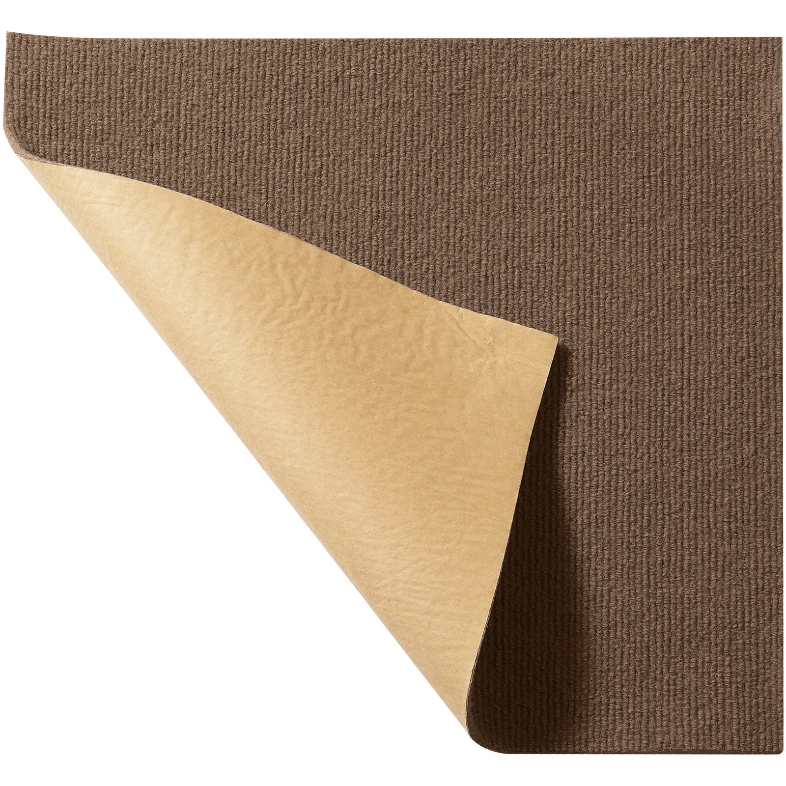 VEVOR Carpet Tiles Peel and Stick, 18” x 18” Squares Self Adhesive Carpet Floor Tile, Soft Padded Carpet Tiles, Easy Install DIY for Bedroom Living Room Indoor Outdoor (10 Tiles, Dark Brown) 