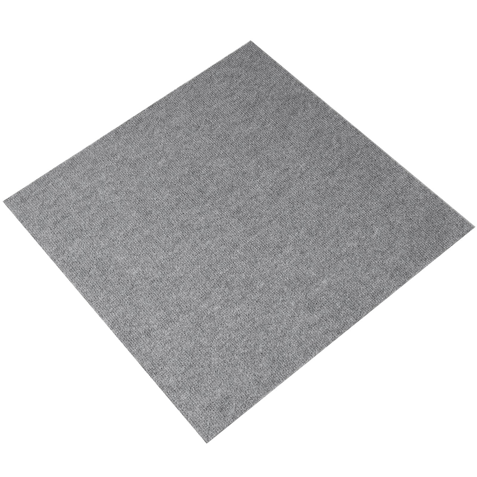 VEVOR Carpet Tiles Peel and Stick, 24” x 24” Squares Self Adhesive Carpet Floor Tile, Soft Padded Carpet Tiles, Easy Install DIY for Bedroom Living Room Indoor Outdoor (9Tiles, Light Gray) 