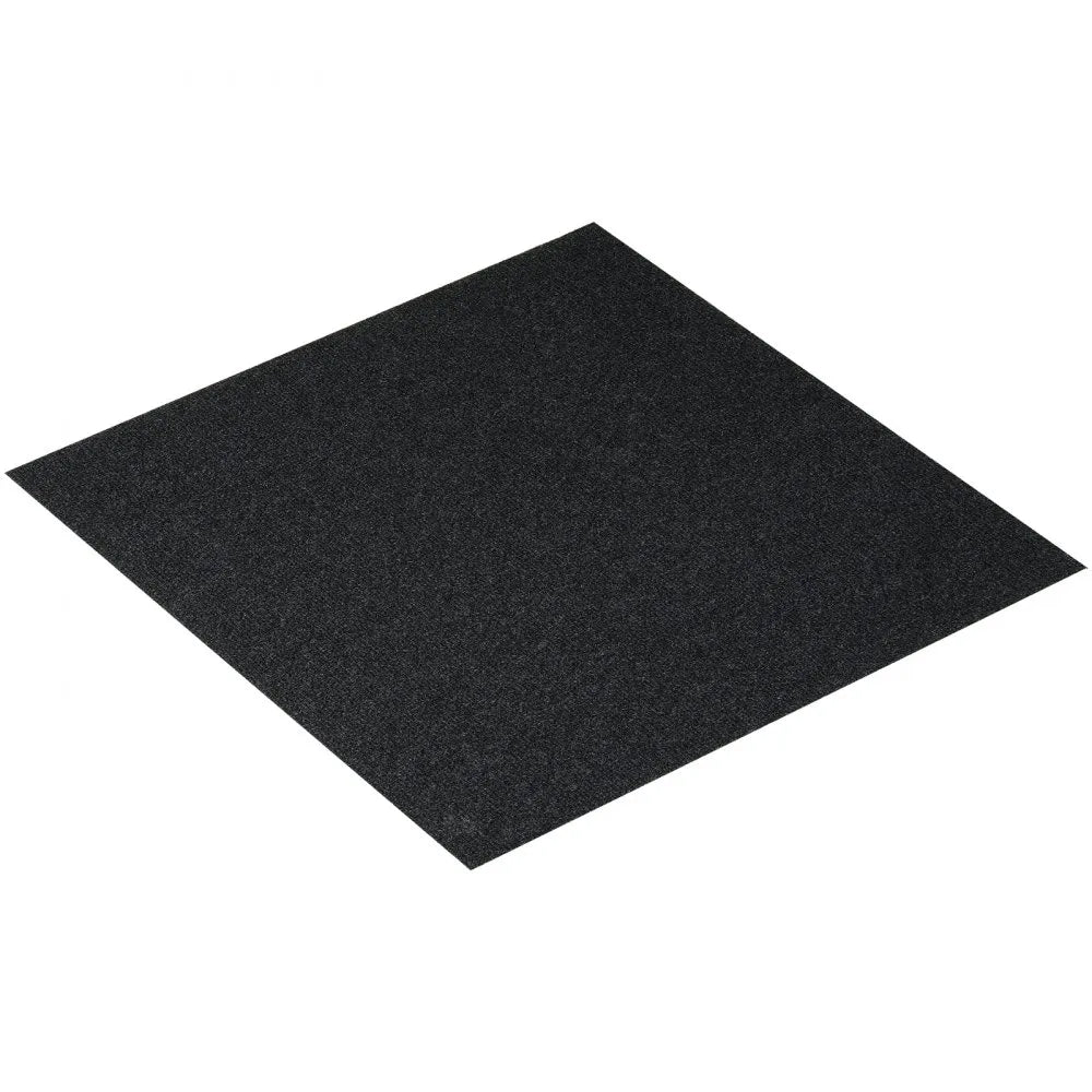VEVOR Carpet Tiles Peel and Stick, 24” x 24” Squares Self Adhesive Carpet Floor Tile, Soft Padded Carpet Tiles, Easy Install DIY for Bedroom Living Room Indoor Outdoor (15Tiles, Carbon Black)
