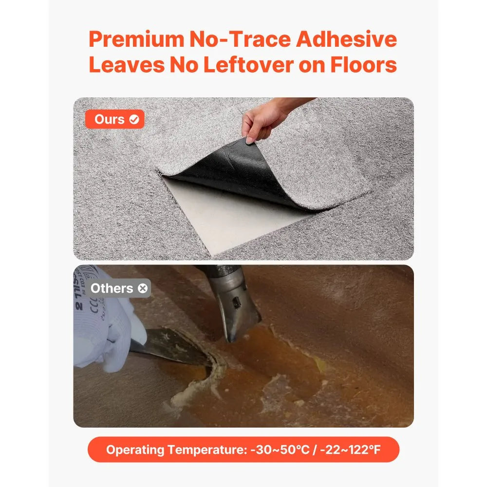 VEVOR Carpet Tiles 18x18 inch, 10 Pack Peel and Stick Carpet Square Rug, Self Adhesive Commercial Floor Soft Padded for Seamless Cover 22.5sq.ft, Easy DIY for Living Room Office, Dark Brown 