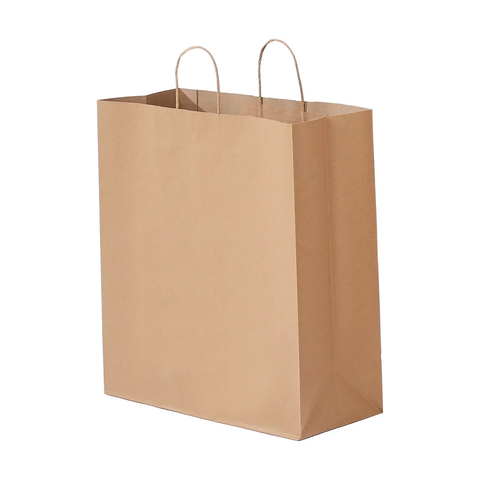 VEVOR Kraft Paper Bags with Handles – 100Pcs, 18 x 7 x 19 in, Large Reusable & 100% Recycled Grocery/Party Bags 