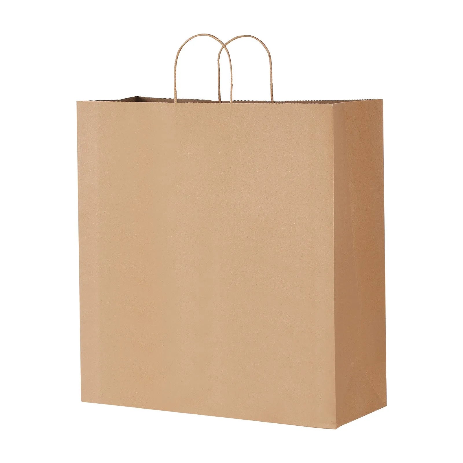 VEVOR Kraft Paper Bags with Handles – 100Pcs, 18 x 7 x 19 in, Large Reusable & 100% Recycled Grocery/Party Bags 