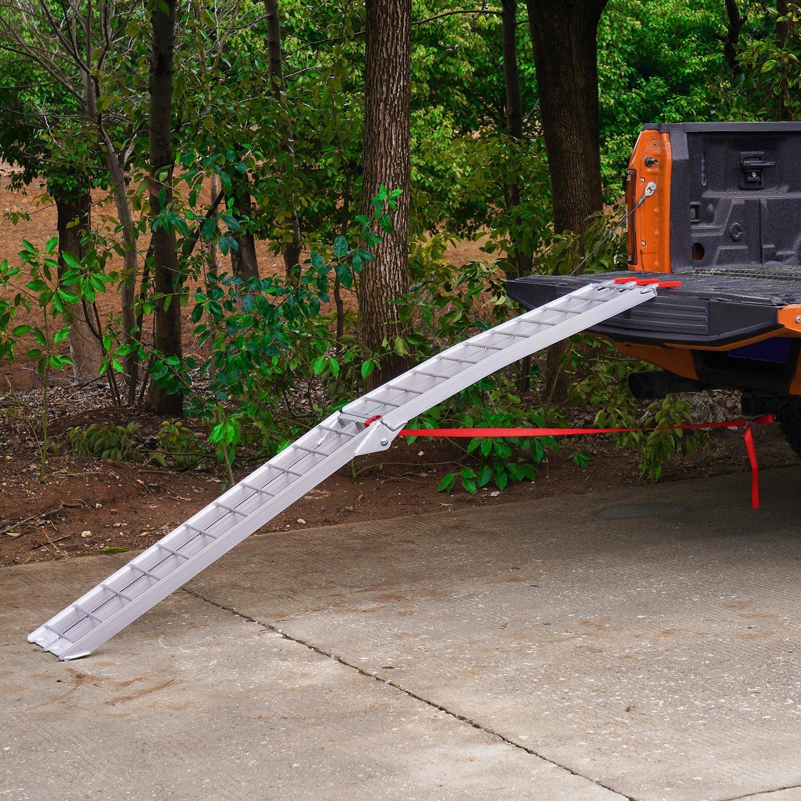 VEVOR Motorcycle Ramps, 750lbs Folding Loading Ramps for Pickup Trucks Bed, Trailers Ramp with Load Straps for Motorcycle, Dirt Bike, UTV, Lawn Mower, Truck, Snowblower, Cargo Trailer, 89"L x 12"W,1Pc 