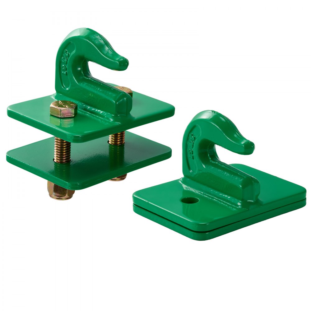 VEVOR 3/8" Tractor Bucket Hooks Grade 70 Forged Steel Grab Hooks Backer Plate 