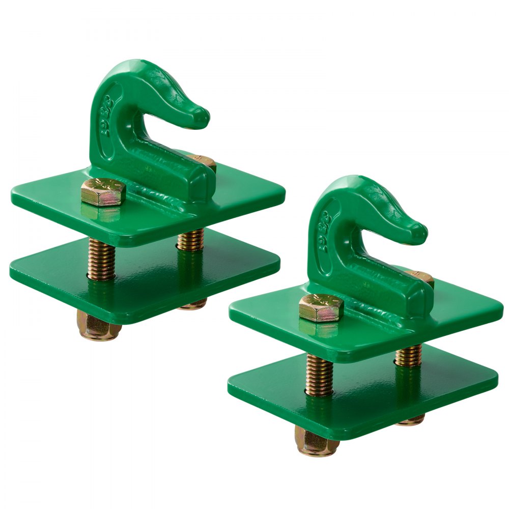 VEVOR 3/8" Tractor Bucket Hooks Grade 70 Forged Steel Grab Hooks Backer Plate 