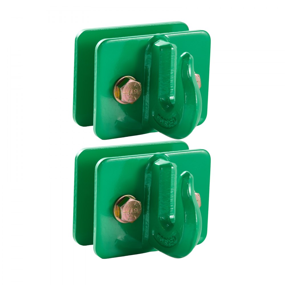 VEVOR 3/8" Tractor Bucket Hooks Grade 70 Forged Steel Grab Hooks Backer Plate 