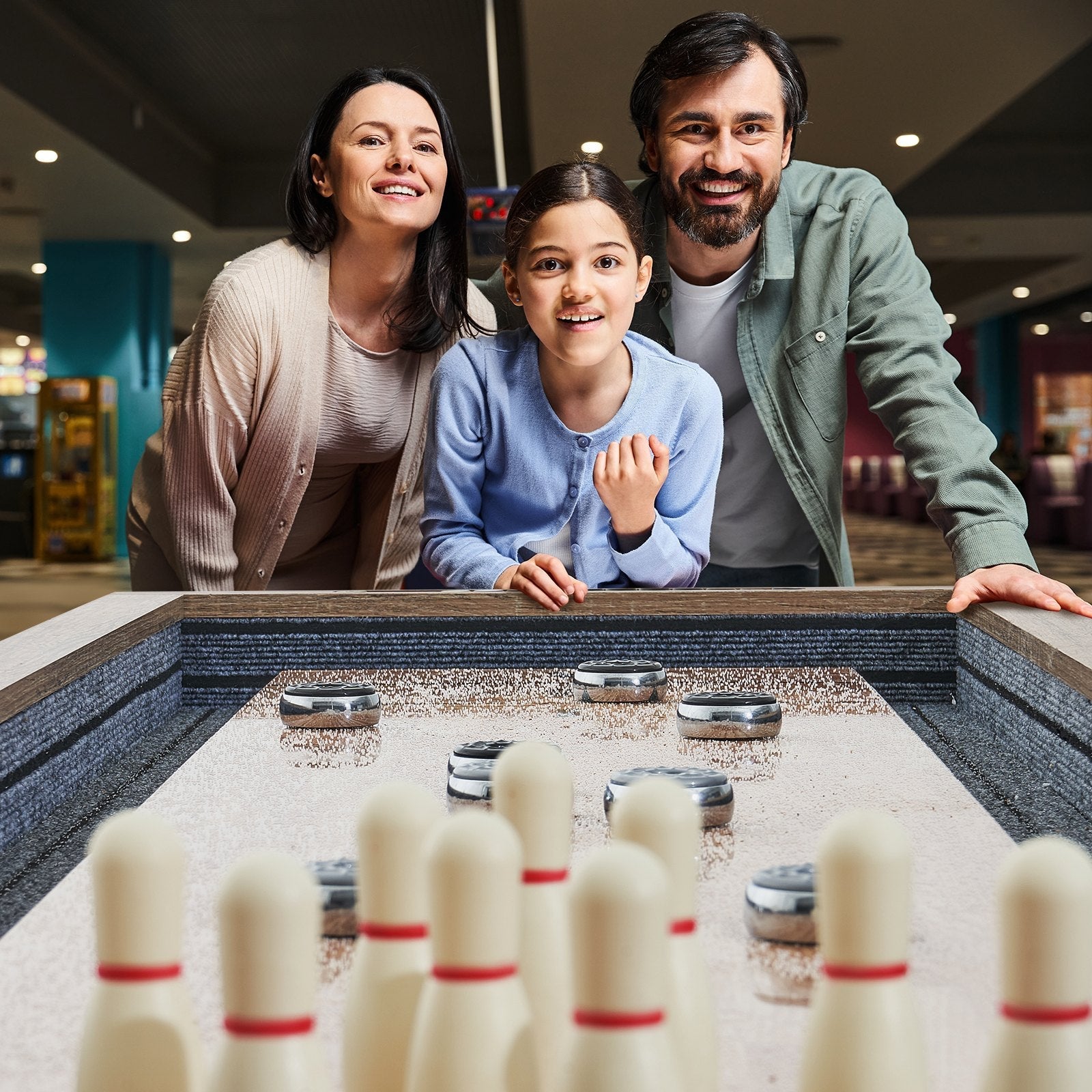 VEVOR 9 ft Shuffleboard Table 2 in 1 Shuffleboard and Bowling Combo Game Set 