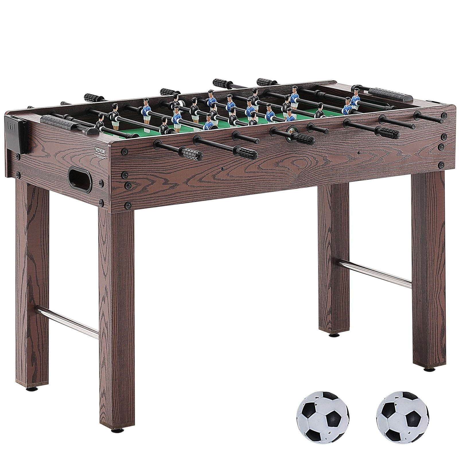 VEVOR Foosball Table, 48 inch Standard Size Foosball Table, Indoor Full Size Foosball Table for Home, Family, and Game Room, Soccer with Foosball Table Set, Includes 2 Balls and 2 Cup Holders 