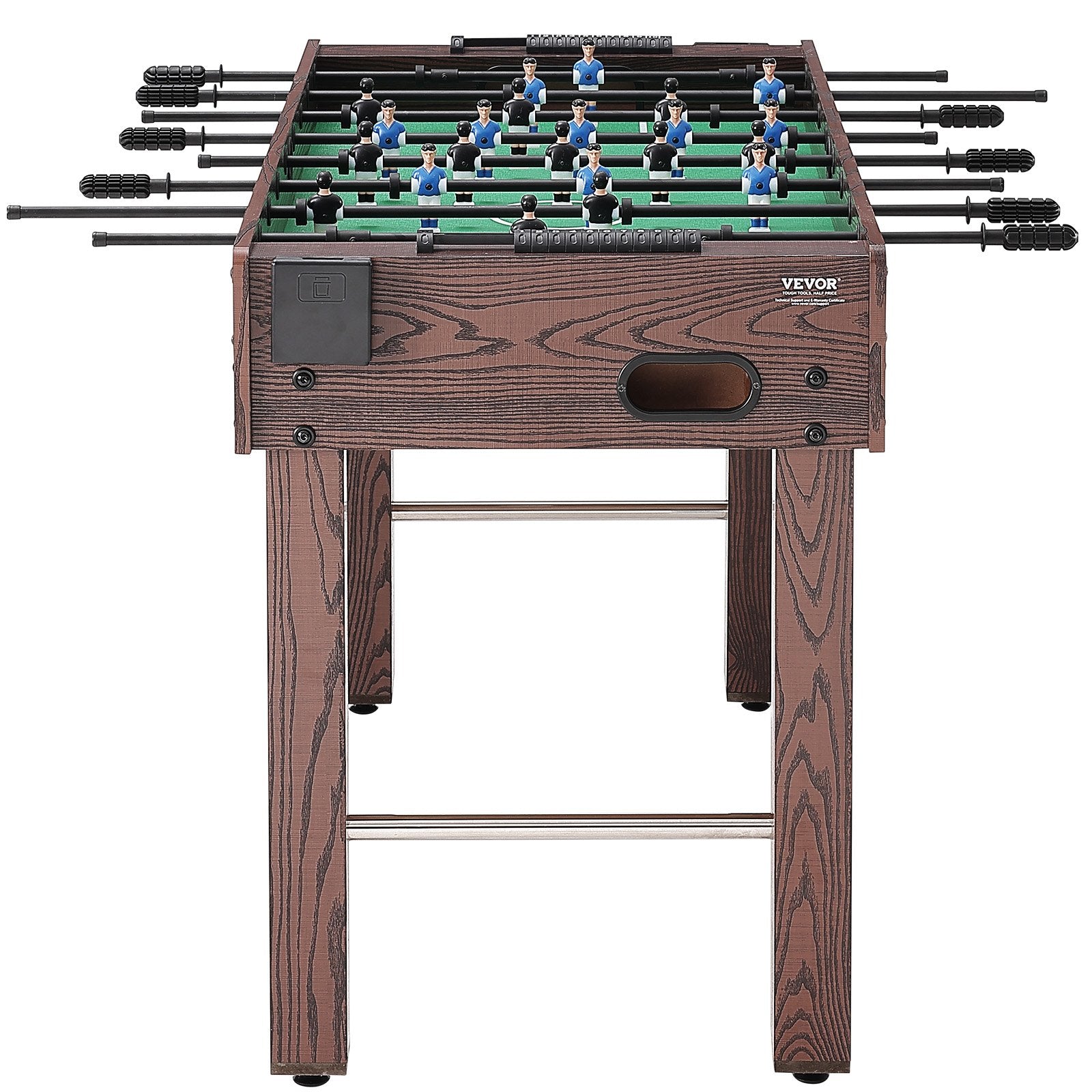 VEVOR Foosball Table, 48 inch Standard Size Foosball Table, Indoor Full Size Foosball Table for Home, Family, and Game Room, Soccer with Foosball Table Set, Includes 2 Balls and 2 Cup Holders 