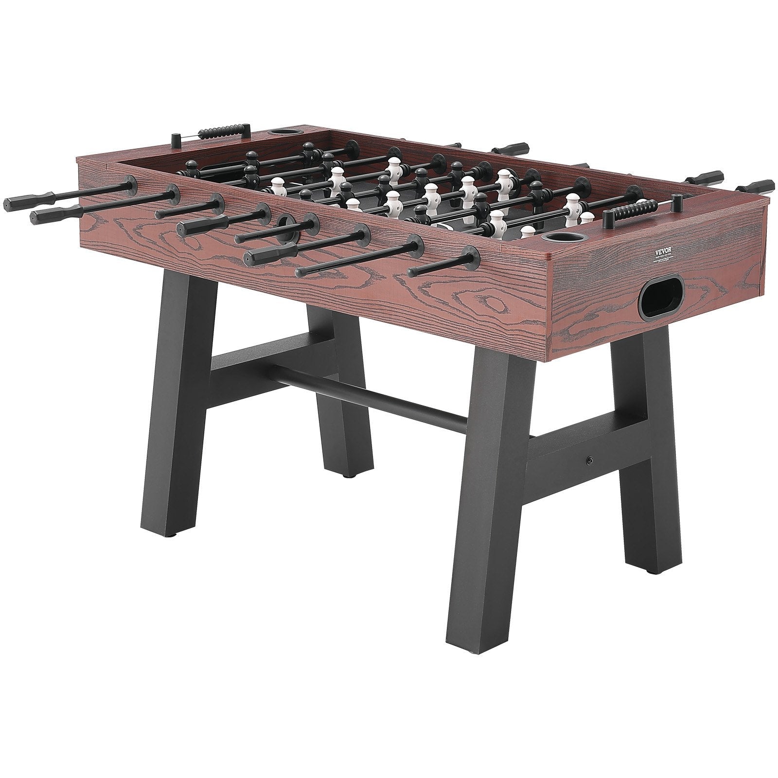VEVOR Foosball Table, 55 inch Standard Size Foosball Table, Indoor Full Size Foosball Table for Home, Family, and Game Room, Soccer with Foosball Table Set, Includes 4 Balls and 2 Cup Holders 
