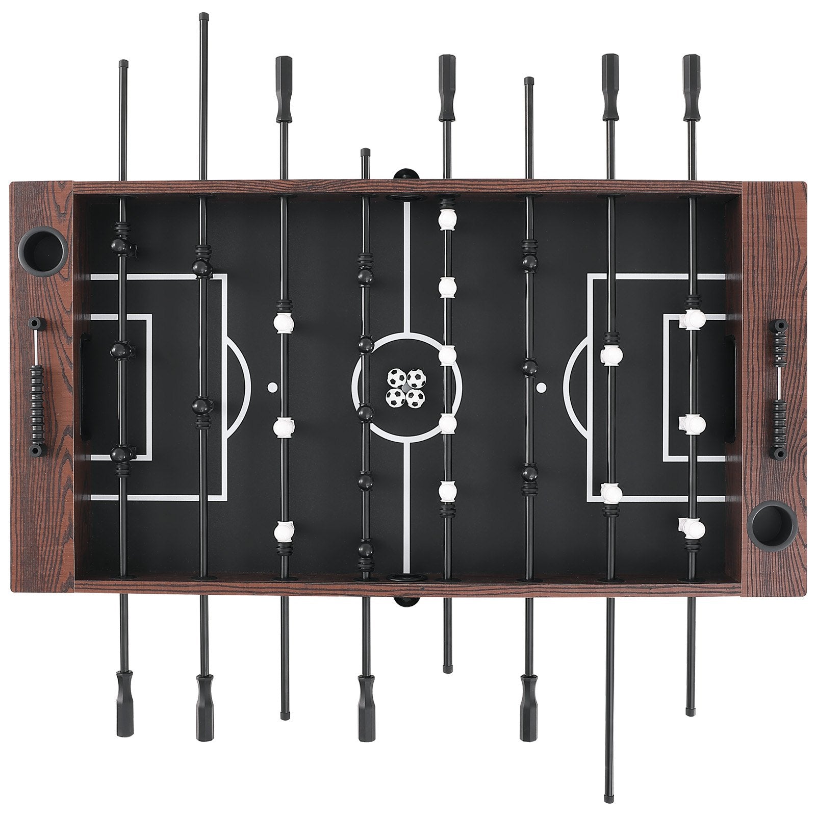 VEVOR Foosball Table, 55 inch Standard Size Foosball Table, Indoor Full Size Foosball Table for Home, Family, and Game Room, Soccer with Foosball Table Set, Includes 4 Balls and 2 Cup Holders 