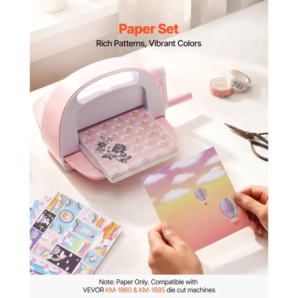 Scrapbook Paper Pack, 72 Sheets 6" x 6" Double-Sided Patterned Craft Paper for Die Cutting, Embossing, Card Making, Scrapbooking & DIY Crafts